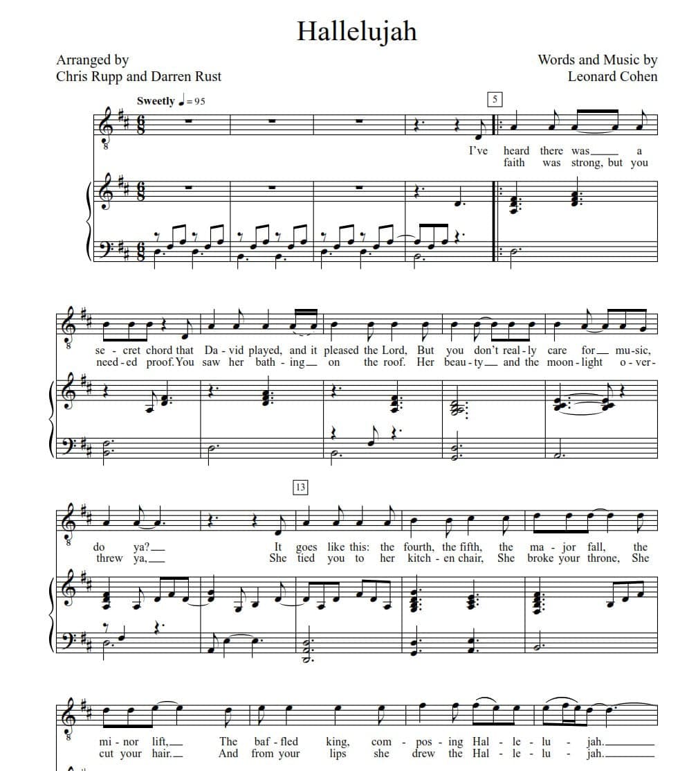Hallelujah Sheet Music